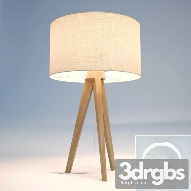 Tripod Ash Table Lamp 3D Model Free
