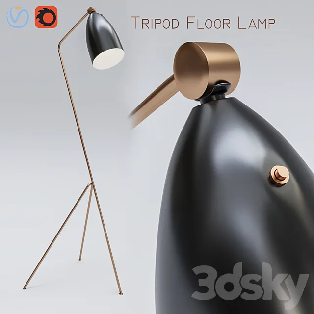 Tripod floor lamp 3DModel