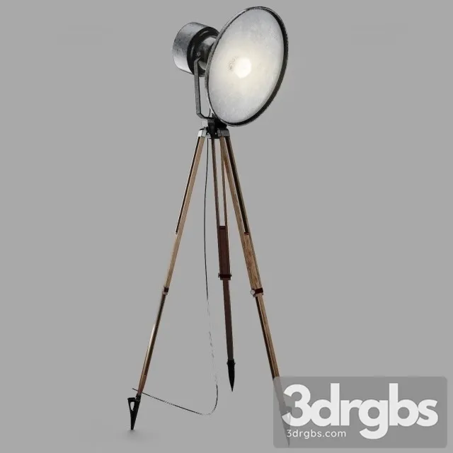 Tripod Spotlight Floor Lamp 3D Model Free