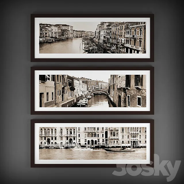 Triptych "Venice" 3D Model