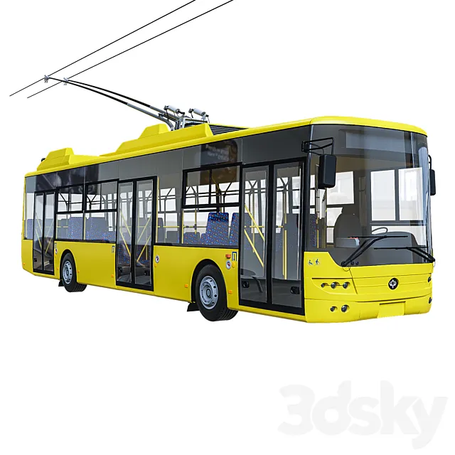 Trolley bus 3D Model