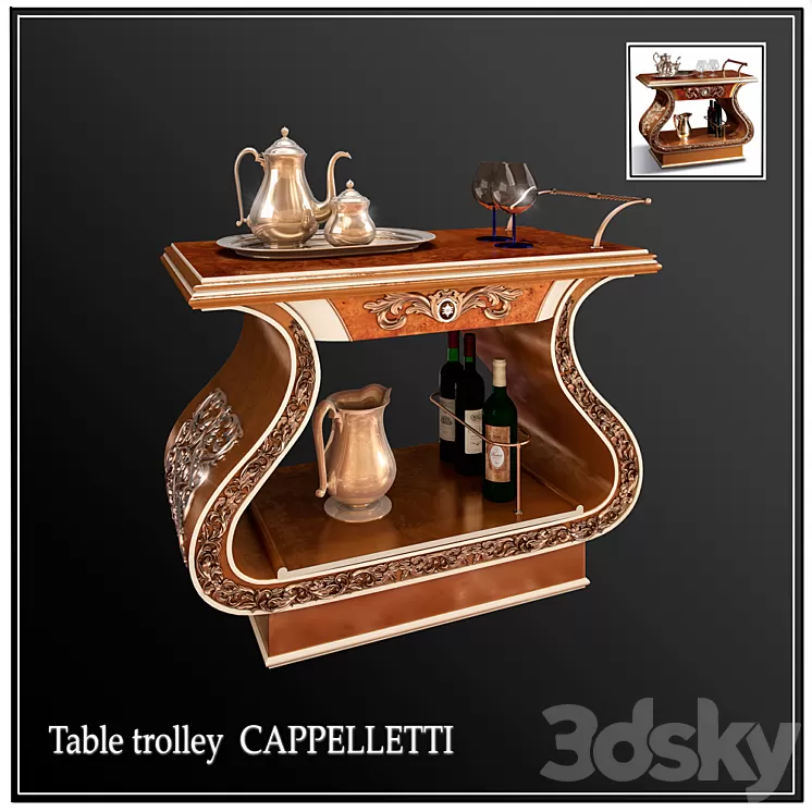 Trolley table CAPPELLETTI 3D Model