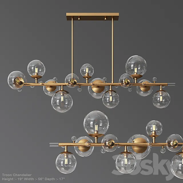 Troon Chandelier - Arteriors 3DModel