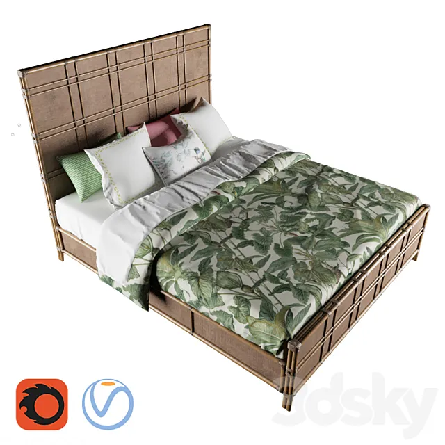 Tropical - Coco Bay Panel Bed 3DModel