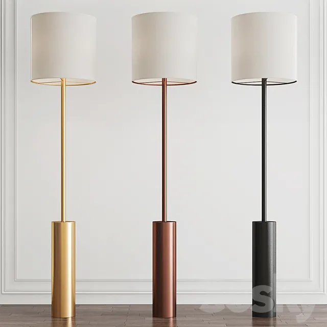 Tropical Floor Lamp by Currey & Company 3D Model