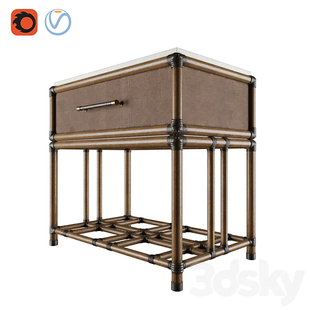 Tropical_Cordoba Open Nightstand 3DModel