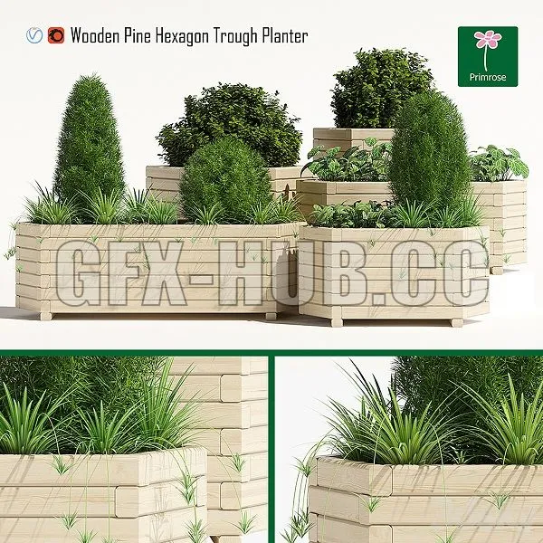 Trough Planter 3D Model