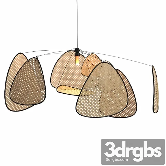 Trouva Rattan Hanging Lamp 3D Model Free