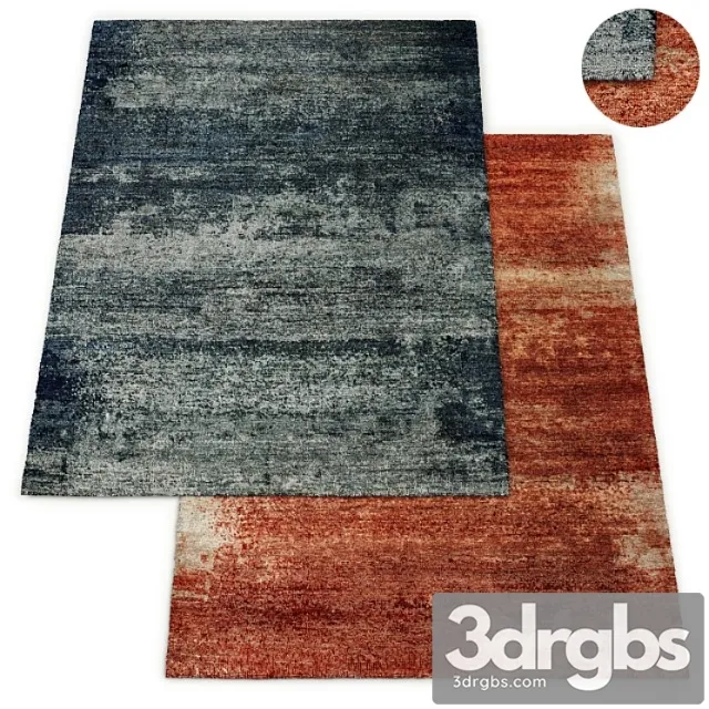Trouve hand-knotted silk wool rug rh 3D Model Free