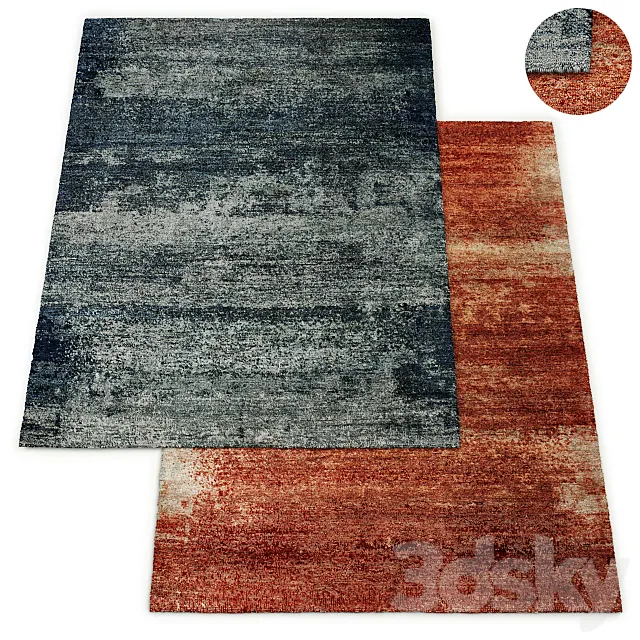 Trouve Hand-Knotted Silk Wool Rug RH 3D Model