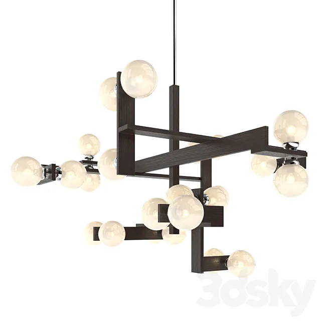 Troy Lighting Network 24 Lights Entry Chandelier 3D Model