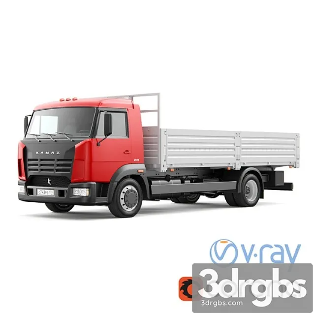 Truck kamaz 4308 3D Model Free