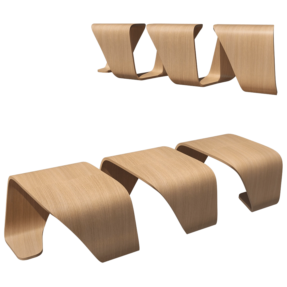 True design - Modular bench Dna 3D Model
