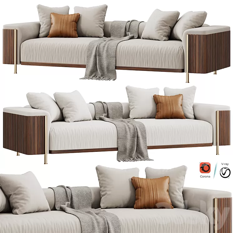 TRUSSARDI CASA Deven Sofa 3D Model Free