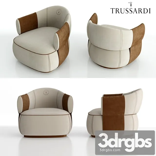 Trussardi Casa Larzia Armchair 2 3D Model Free