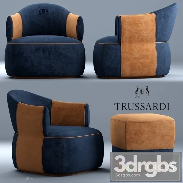 Trussardi Casa Larzia Armchair 3D Model Free