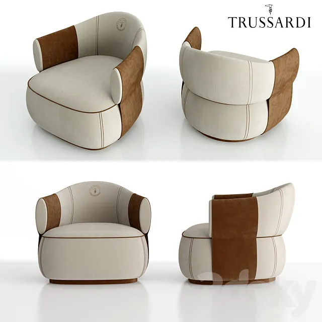 Trussardi Casa Larzia Armchair 3D Model