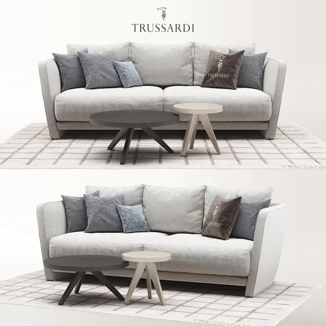 Trussardi Casa Lightshell Sofa set 3D Model