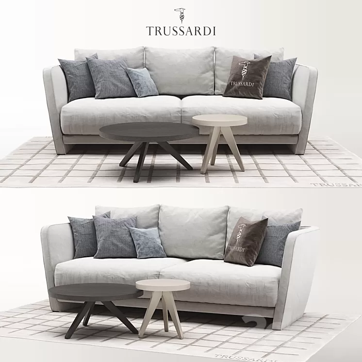 Trussardi Casa Lightshell Sofa set 3D Model