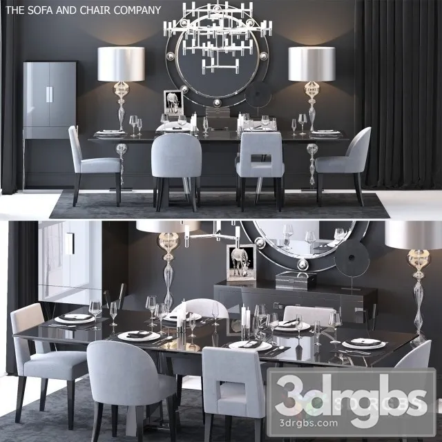 TS CCS3 Table and Chair Set 3D Model Free