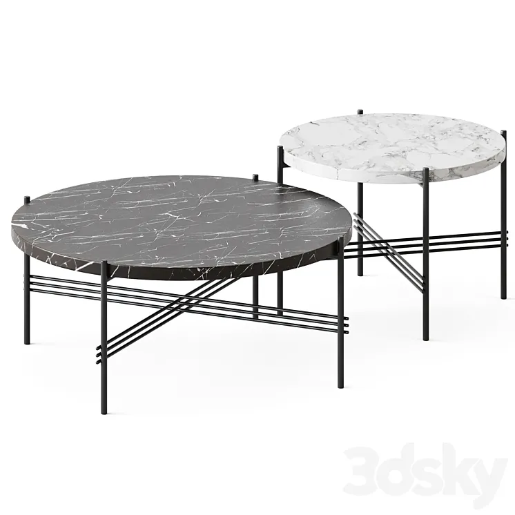 TS Marble Coffee Table by Gubi 3D Model Free