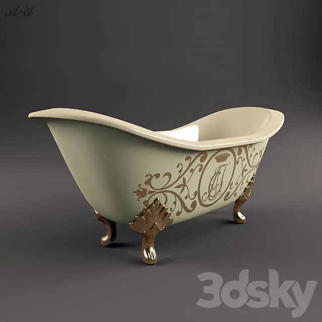 Tub on legs 3D Model
