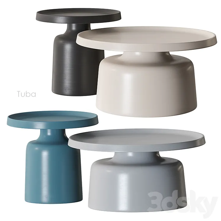 Tuba coffee table Cosmo 3D Model Free