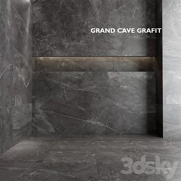 Tubadzin Monolith Grand Cave Graphite 3D Model