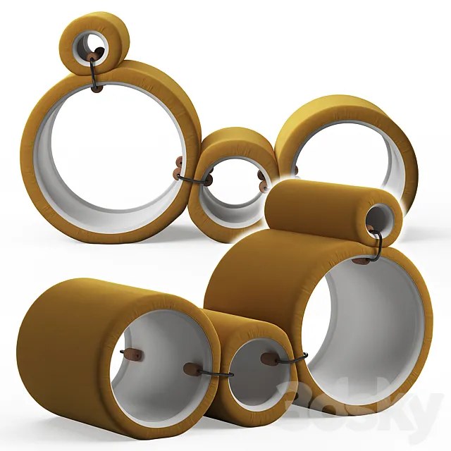 Tube Chair by Joe Colombo Cappellini 3DModel