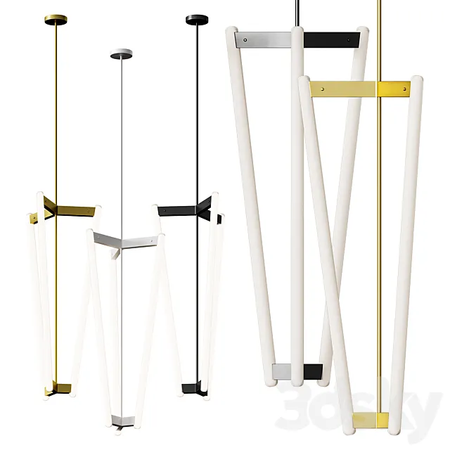 Tube chandelier lamp Free Download