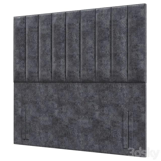 Tubes Vertical Upholstered Headboard 3D Model