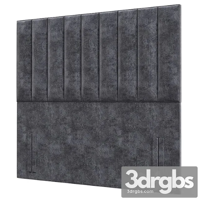 Tubes vertical upholstered headboard 3D Model Free