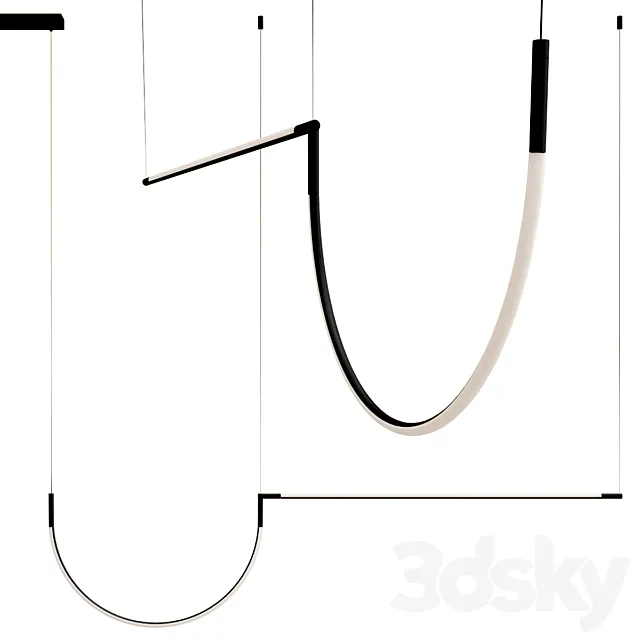 TUBS MODULAR Pendant lamp By LedsC4 3D Model