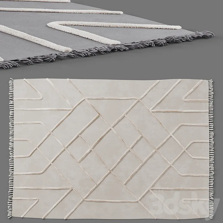 Tufted carpet Tamara Hilo by Urban Outfitters 3D Model Free