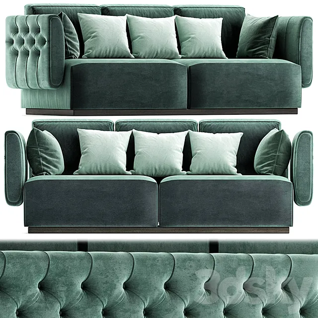 Tufted leather sofa SIMON By OPERA CONTEMPORARY 3DModel