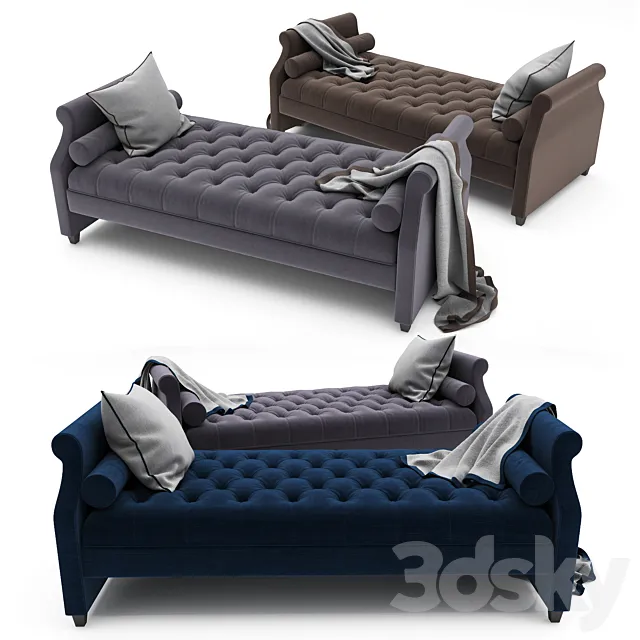 Tufted Sofa Bed 3D Model