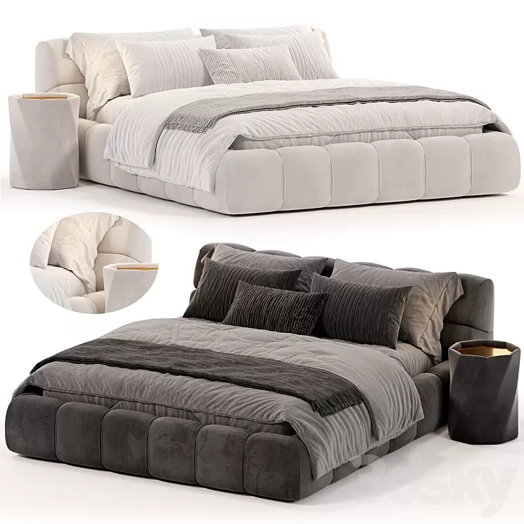 TUFTY BED by B&B Italia 3D Model Free