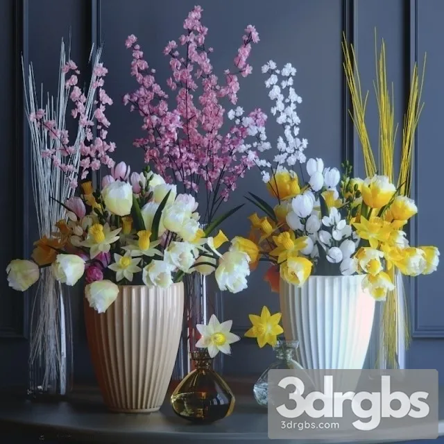 Tulip Bouquet 3D Model Free