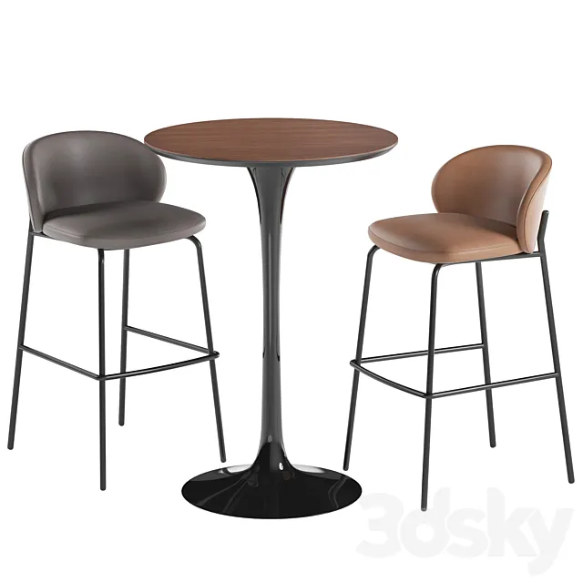 Tulip princeton barstool boconcept 3D Model