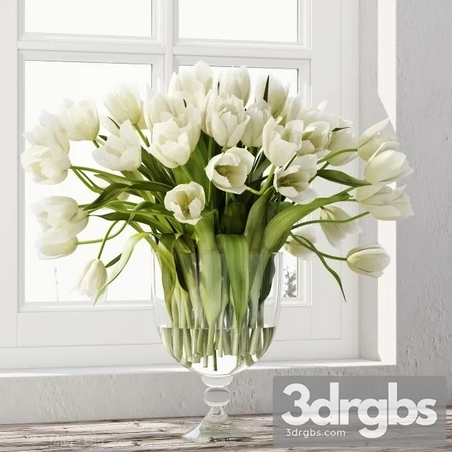 Tulips Bouquet 3 3D Model Free