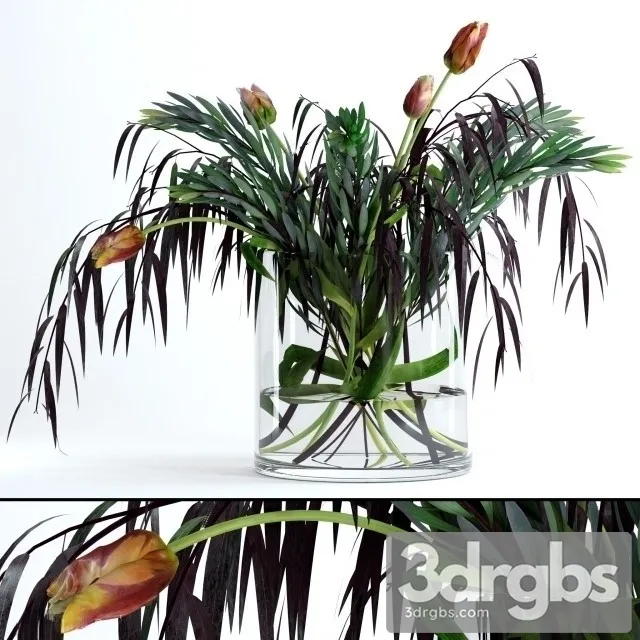 Tulips Co Bouquet 3D Model Free