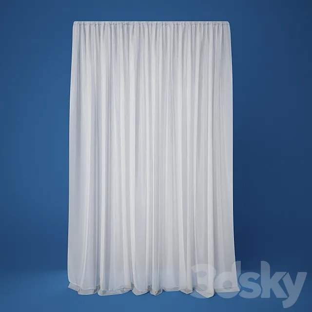 Tulle (3 models of different widths) 3D Model