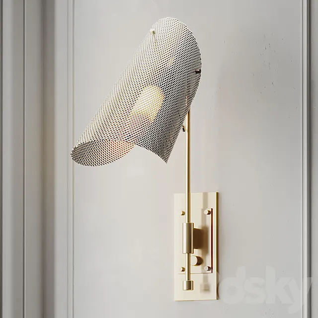 Tulle Wall Lamp in Brass by Blueprint Lighting 3DModel