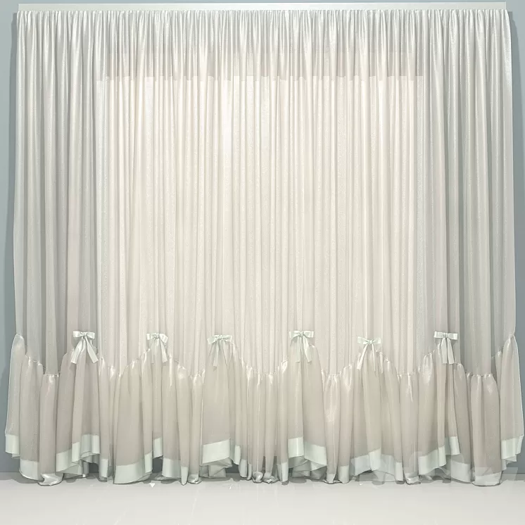 Tulle with frill 3D Model