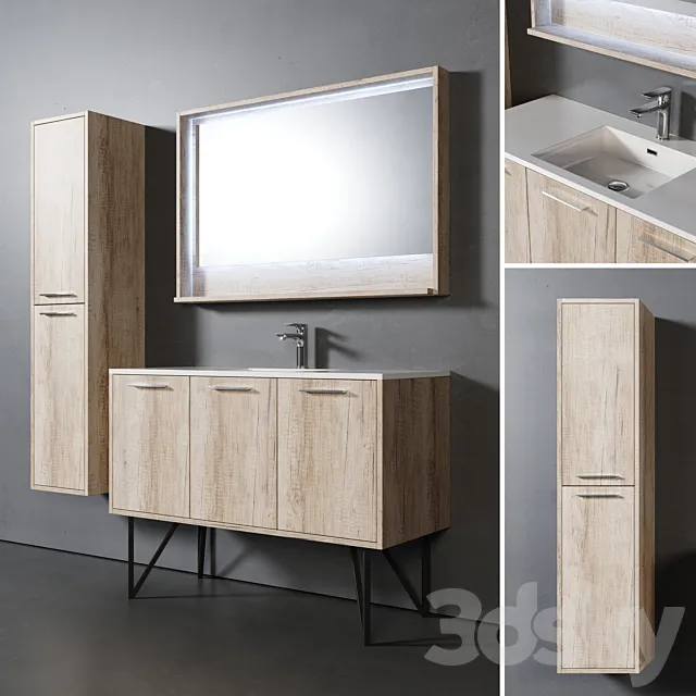 Tulum Bathroom Furniture 3D Model