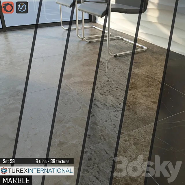 TUREX INTERNATIONAL Marble Tiles Set 59 3D Model