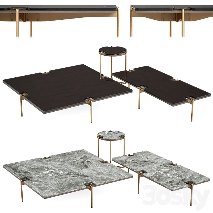 Turri Blues Coffee Table 3D Model Free