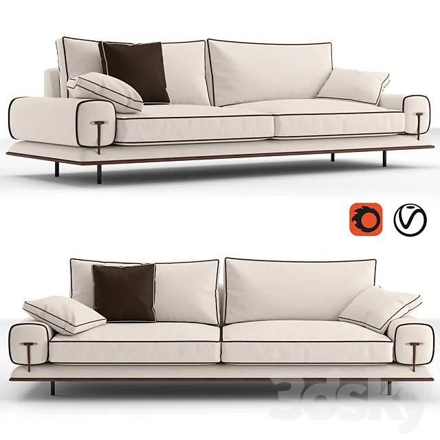 Turri blues sofa 3DModel