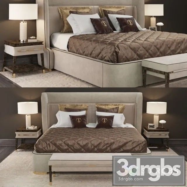 Turri Noir Bed 3D Model Free