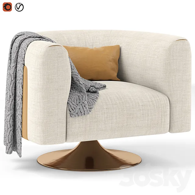 Turri soul armchair 3D Model